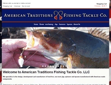 Tablet Screenshot of americantraditionsfishingtackle.com